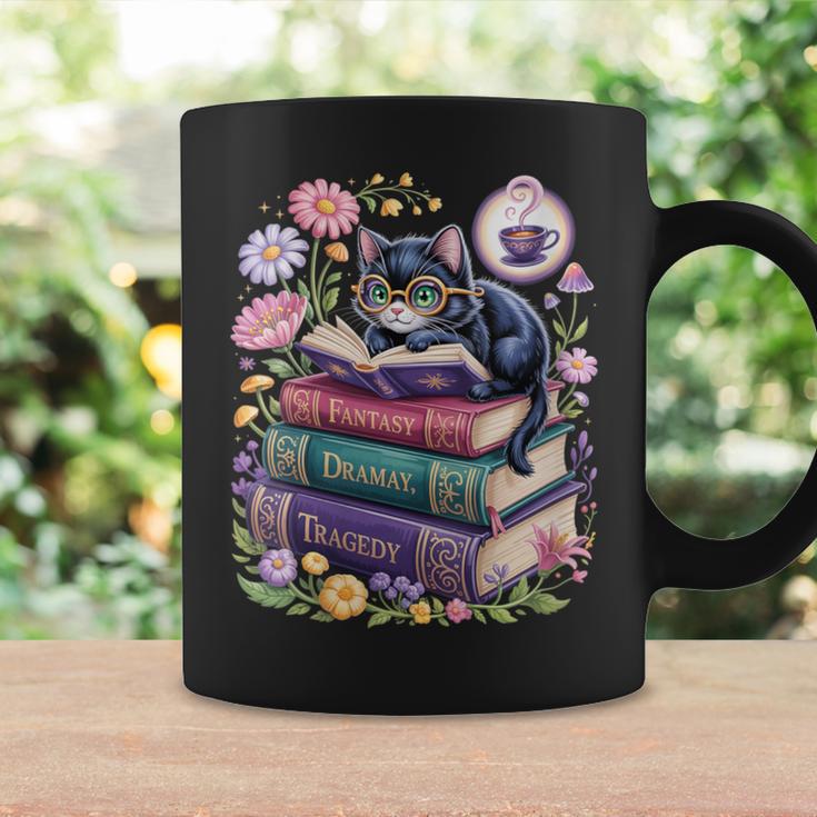 Fantasy Drama Tragedy Cute Cat Book Lover Readers Librarians Graphic Print Coffee Mug Gifts ideas Fantasy Drama Tragedy Cute Cat Book Lover Readers Librarians Graphic Print Coffee Mug Gifts ideas