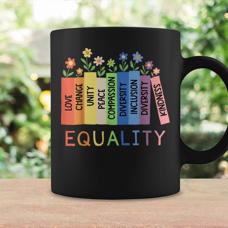 Floral Book Equality Human Rights Social Justice Peace Love Graphic Print Coffee Mug Gifts ideas
