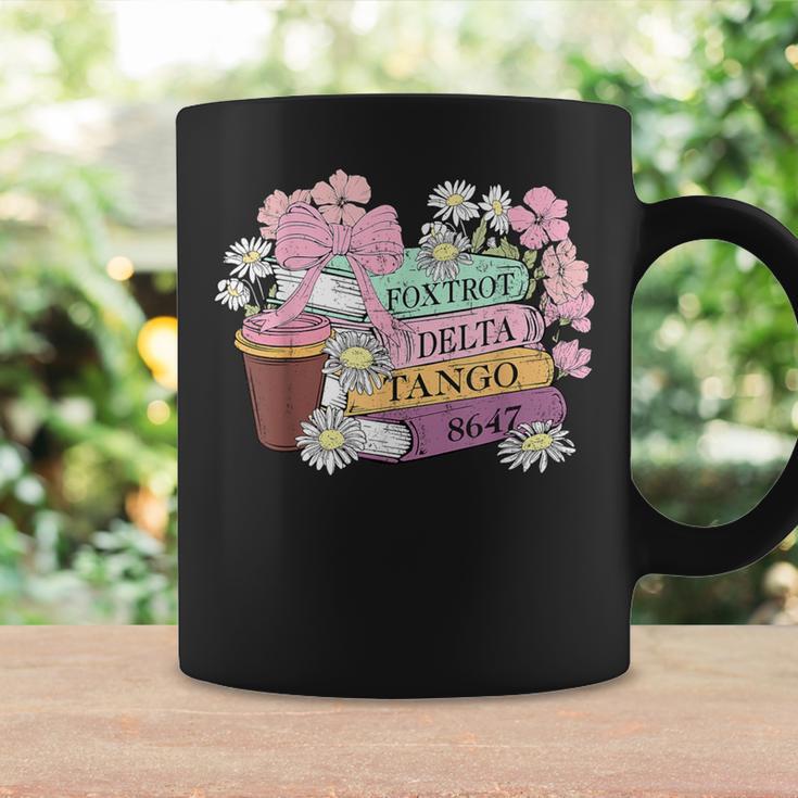 Floral Book Foxtrot Delta Tango 8647 Graphic Print Coffee Mug Gifts ideas