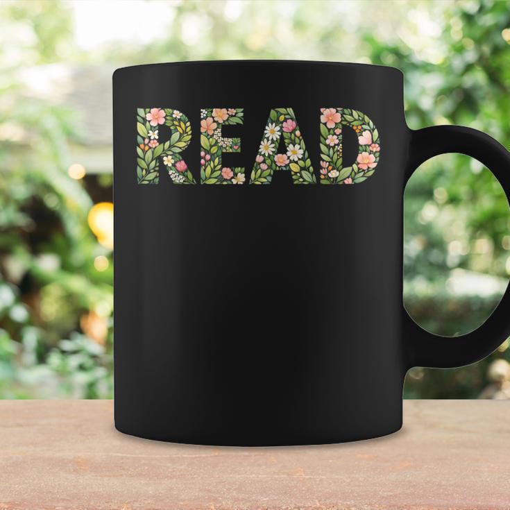 Floral Read Typography Aesthetic Book Lover Graphic Print Coffee Mug Gifts ideas