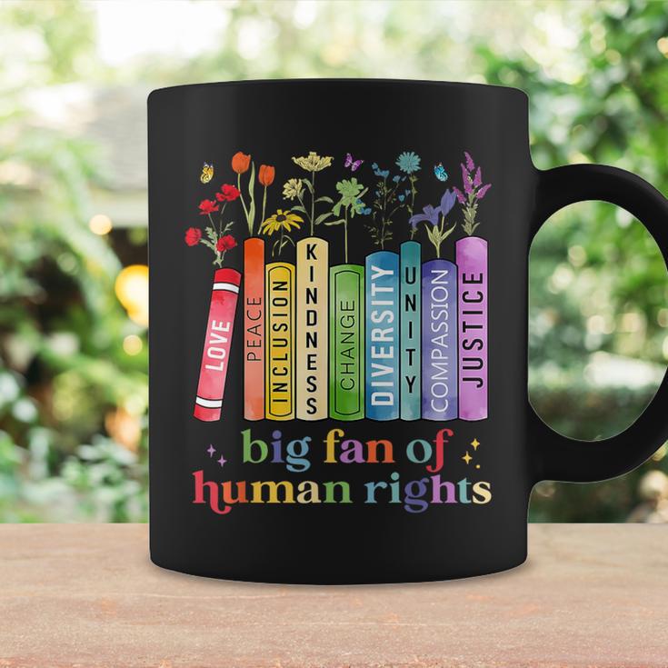 Flower Book Big Fan Of Human Rights Equality Social Justice Graphic Print Coffee Mug Gifts ideas