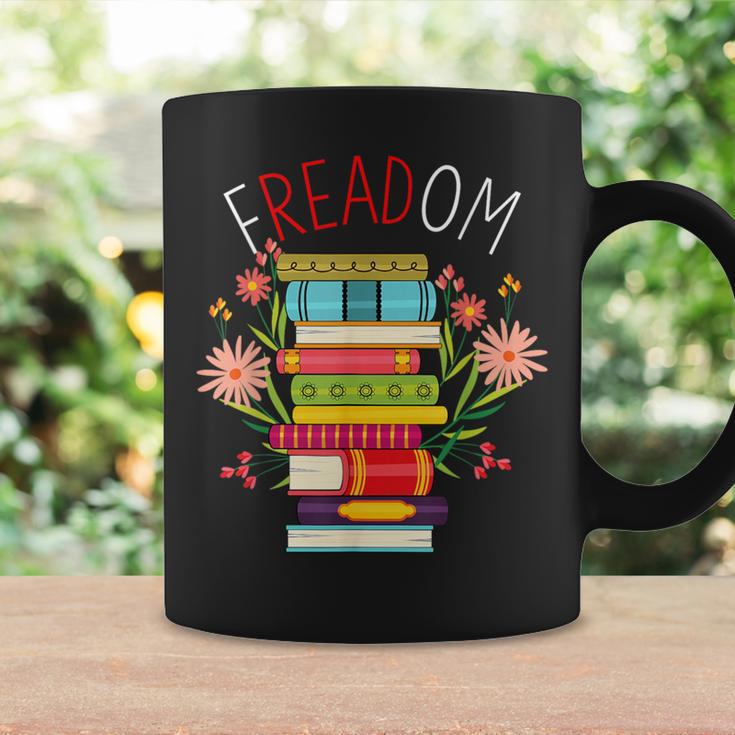 FREADOM Read Banned Books Graphic Print Coffee Mug Gifts ideas