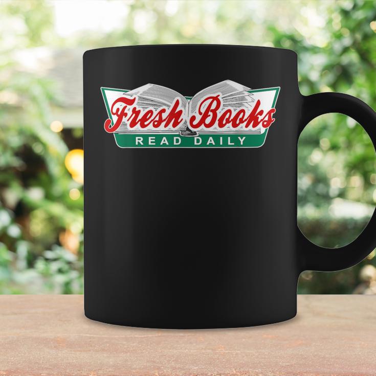 Fresh Books Read Daily Saying Reading And Book Graphic Print Coffee Mug Gifts ideas