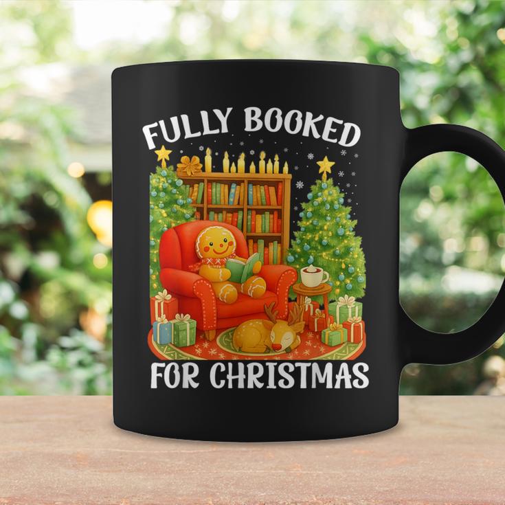 Fully Booked For Christmas Holiday Book Lover Santa Graphic Print Coffee Mug Gifts ideas