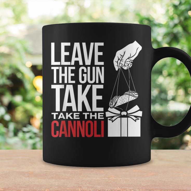Leave The Gun Take The Cannoli メンズ レディース イタリア国旗 コーヒーマグ ギフトのアイデア
