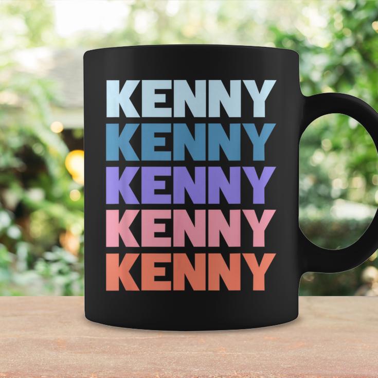 Modern Repeated Text Kenny コーヒーマグ ギフトのアイデア