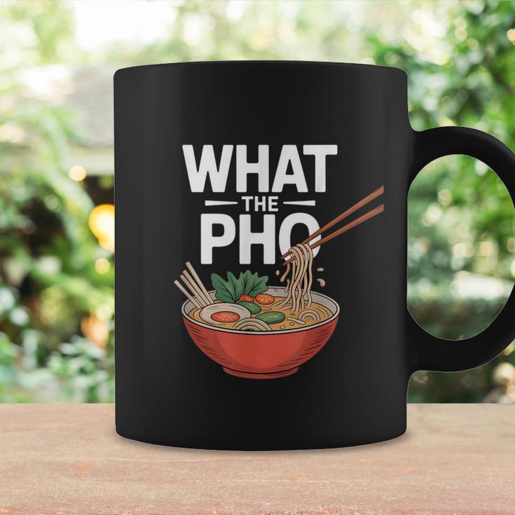 What The Pho こぼれる麺のユーモア コーヒーマグ ギフトのアイデア