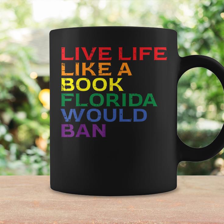 Gay Pride Live Like Book Florida Ban LGBTQ Rainbow Men Women Graphic Print Coffee Mug Gifts ideas