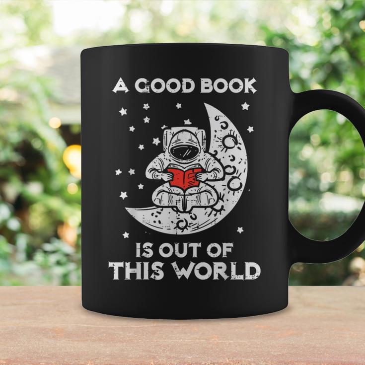 Good Book Is Out Of This World Astronaut Moon Space Bookworm Graphic Print Coffee Mug Gifts ideas