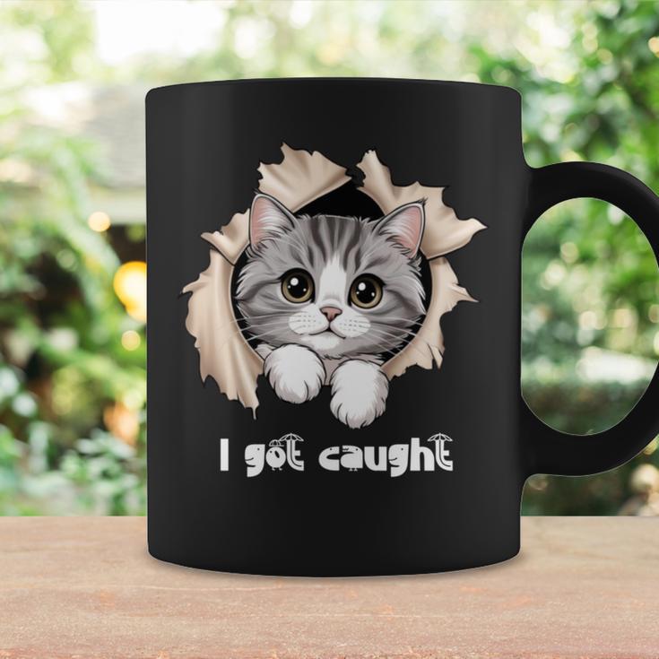 I Got Caught 子猫かわいい 長袖tシャツ コーヒーマグ ギフトのアイデア