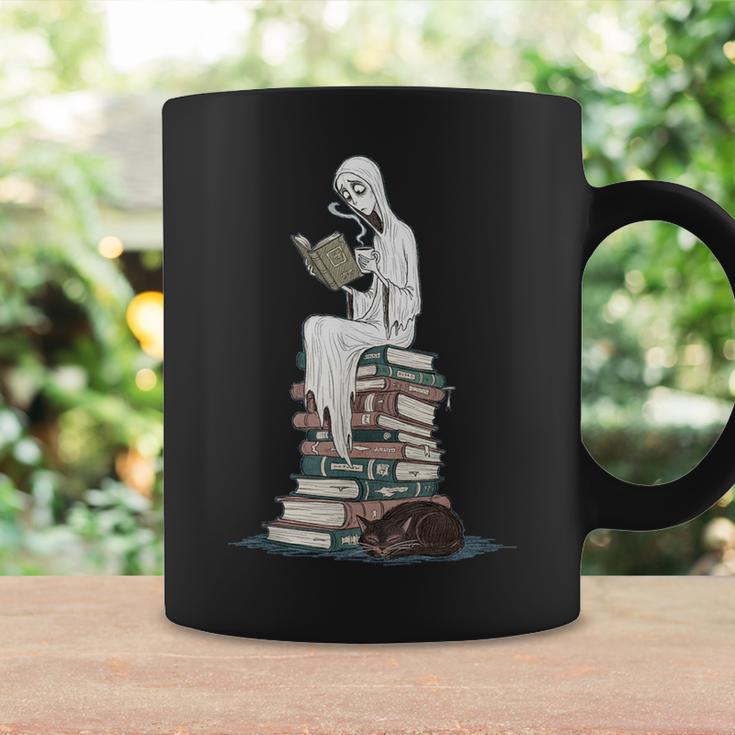 Gothic Librarian Halloween Books Tee For Teachers Graphic Print Coffee Mug Gifts ideas