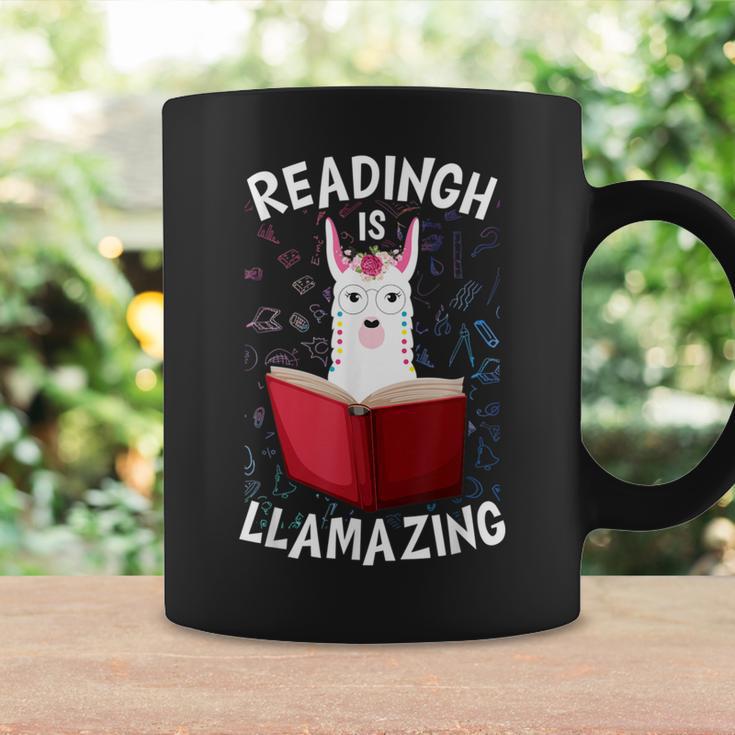 Graduation Cute Animal Llama Reading Book Nerds Bookworm Graphic Print Coffee Mug Gifts ideas