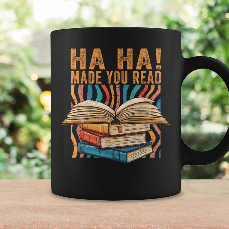 Ha Ha Made You Read Reading Quotes Bookish Book Lover Graphic Print Coffee Mug Gifts ideas