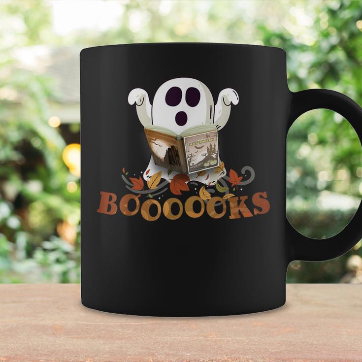 Halloween Books Cute Ghost Reading Library Boooooks Autumn Graphic Print Coffee Mug Gifts ideas