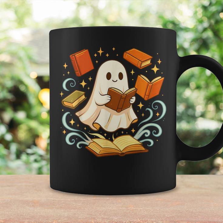 Halloween Cute Ghost Shirt Reading Books Ghost Graphic Print Coffee Mug Gifts ideas