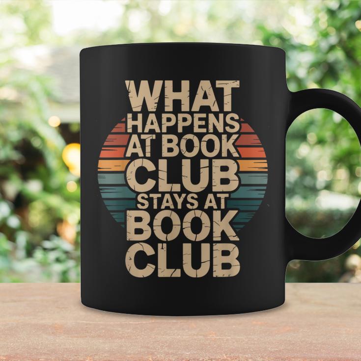 What Happens At Book Club Stays At Book Club Retro Graphic Print Coffee Mug Gifts ideas