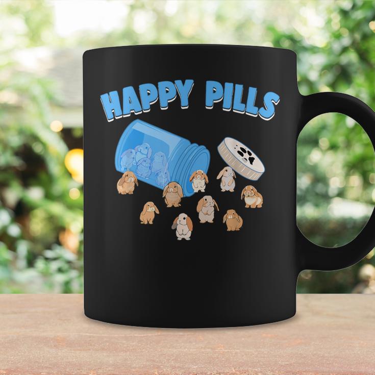 Happy Pills うさぎ 面白い ホーランドロップ バニー 恋人 ユーモア コーヒーマグ ギフトのアイデア