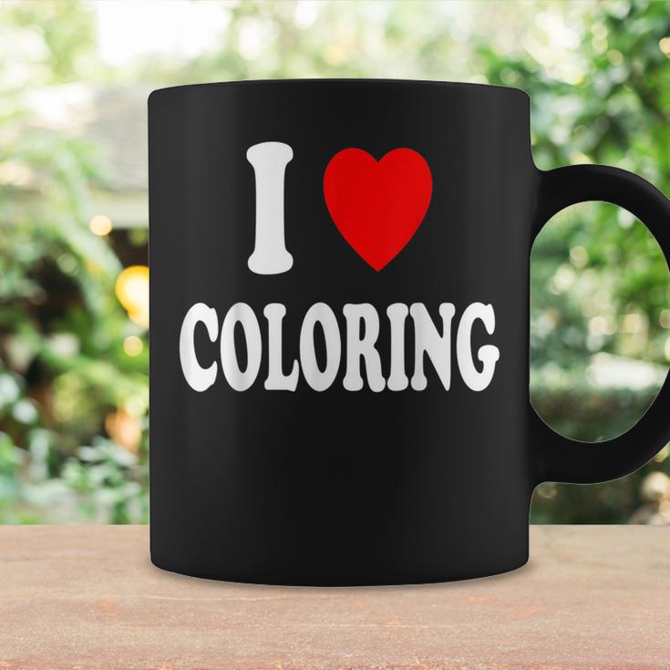 I Heart Love Coloring Hobbies Books Pencils Crayons Marker Graphic Print Coffee Mug Gifts ideas I Heart Love Coloring Hobbies Books Pencils Crayons Marker Graphic Print Coffee Mug Gifts ideas