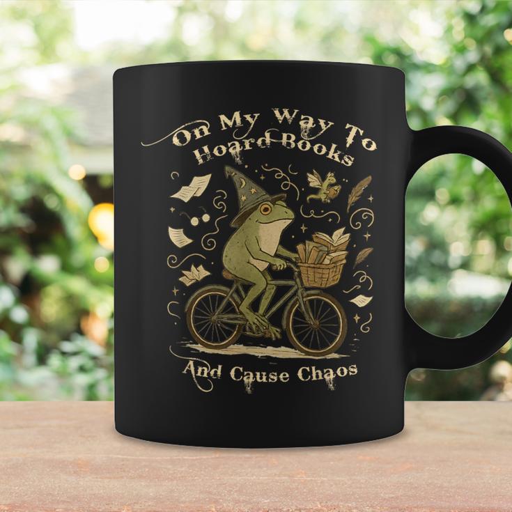 On My Way To Hoard Books And Cause Chaos Tom Foolery Frog Graphic Print Coffee Mug Gifts ideas