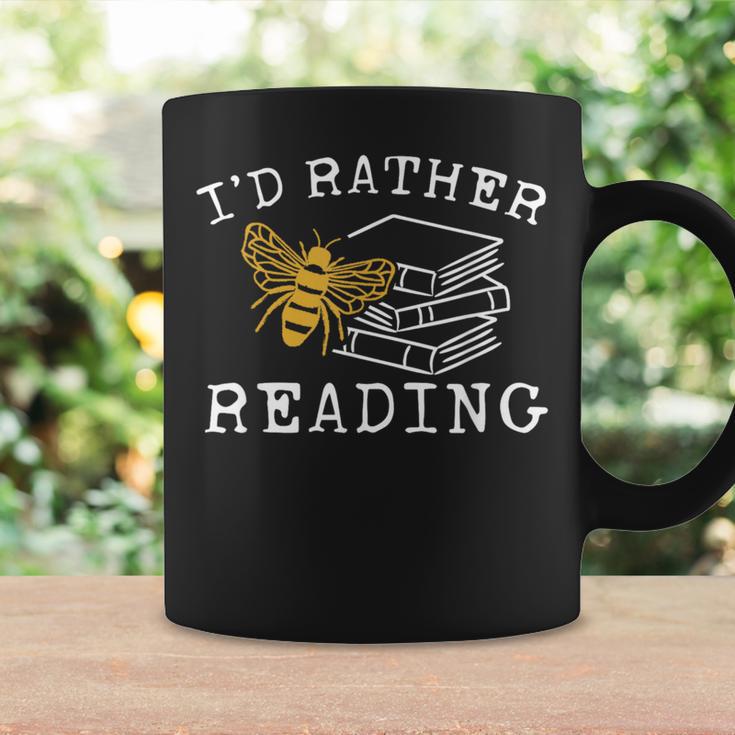 I'd Rather Bee Reading Teacher Librarian Book Lover Graphic Print Coffee Mug Gifts ideas