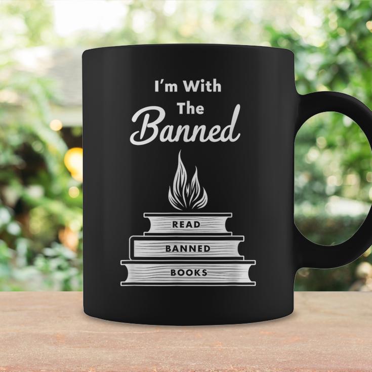 I'm With The Banned Read Banned Books Bookworm Graphic Print Coffee Mug Gifts ideas