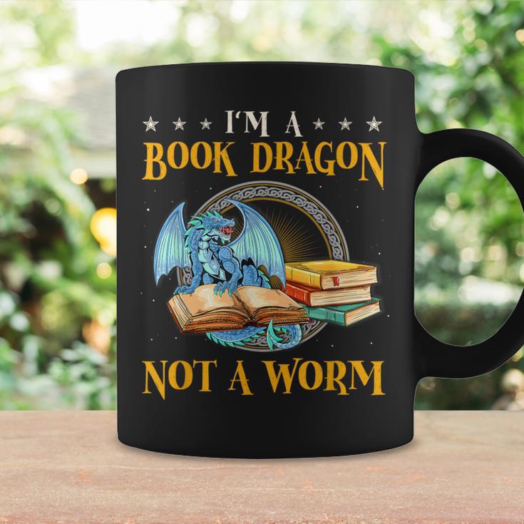 I'm a Book Dragon Not a Worm Reading Readers Clothing Graphic Print Coffee Mug Gifts ideas