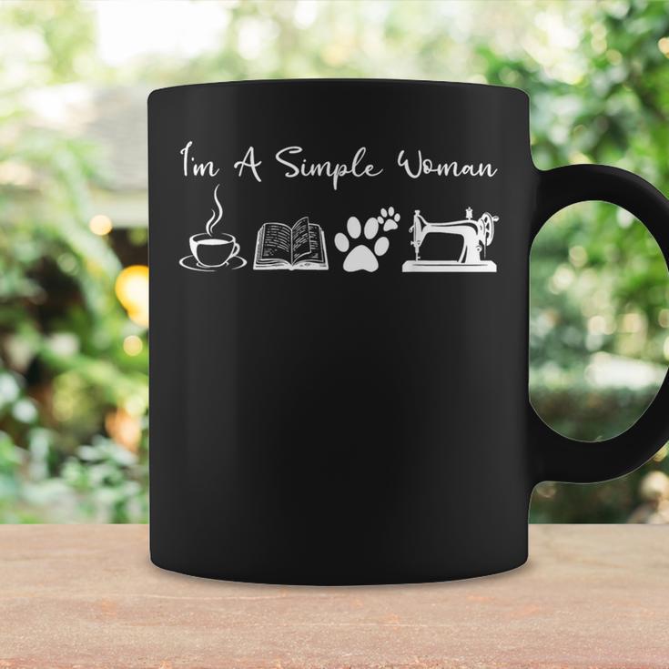 I’m A Simple Woman Sewing Dog Coffee Book Graphic Print Coffee Mug Gifts ideas