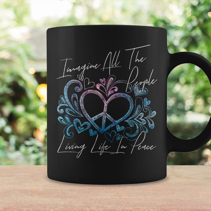 Imagine Hippie People Living Life In Peace And Love コーヒーマグ ギフトのアイデア