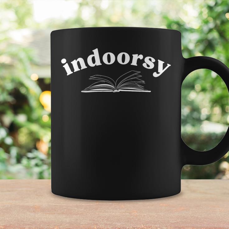 Indoorsy Bookwork Books Lover Homebody Stay Inside Graphic Print Coffee Mug Gifts ideas