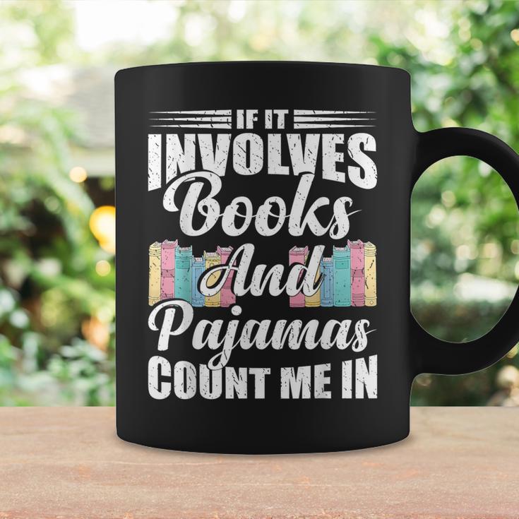 If It Involves Books And Pajamas Count Me In Vintage Reading Graphic Print Coffee Mug Gifts ideas