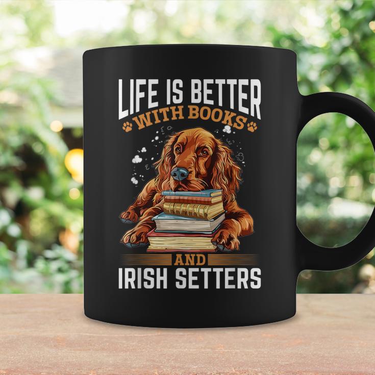 Irish Setter Dog Breed Life Is Better With Books And Irish Graphic Print Coffee Mug Gifts ideas Irish Setter Dog Breed Life Is Better With Books And Irish Graphic Print Coffee Mug Gifts ideas