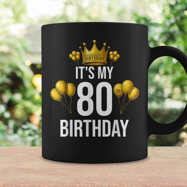 It's My 80Th Birthday Party 80歳 誕生日 メンズ レディース コーヒーマグ ギフトのアイデア
