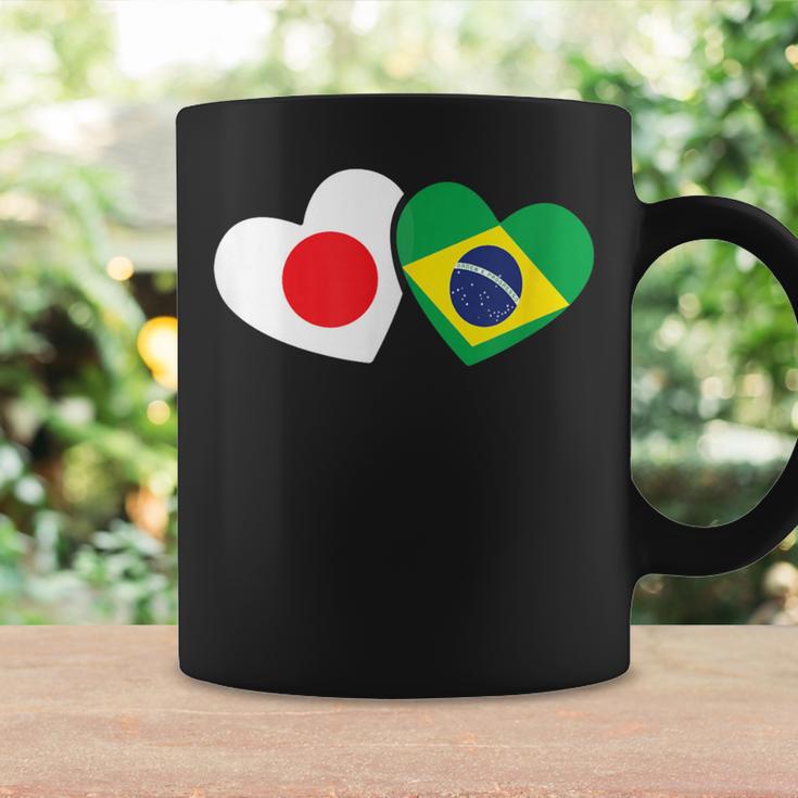 Japanese Flag Brazilian Flag Heart 日系ブラジルブラジル国旗日本国旗 コーヒーマグ ギフトのアイデア