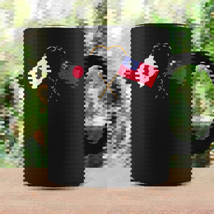 Japanese Flag Taiwanese Flag 台湾の遺産 台湾のルーツ 日本の国旗 台湾の国旗 コーヒーマグ ギフトのアイデア