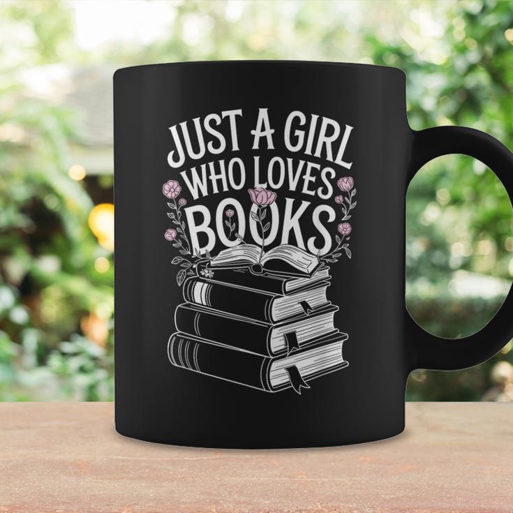 Just a Girl Who Loves Books Book Lover Reading For Women Graphic Print Coffee Mug Gifts ideas