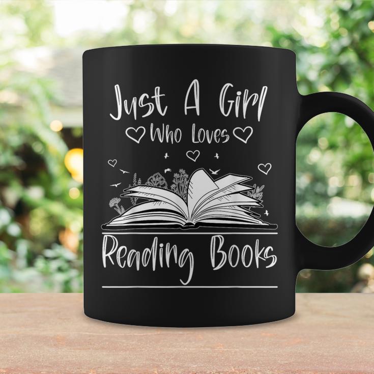 Just A Girl Who Loves Books Book Lovers Graphic Print Coffee Mug Gifts ideas