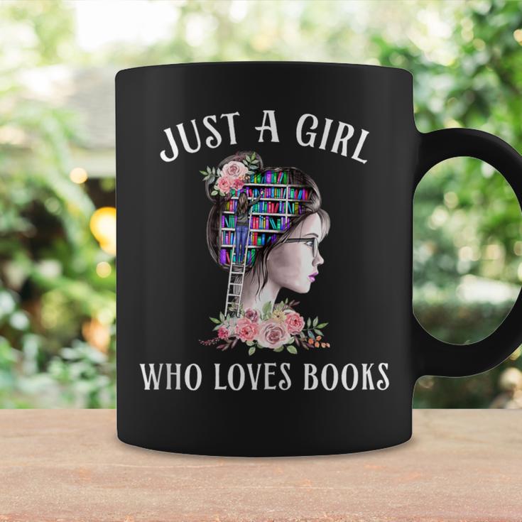 Just A Girl Who Loves Books Reading One More Chapter Graphic Print Coffee Mug Gifts ideas