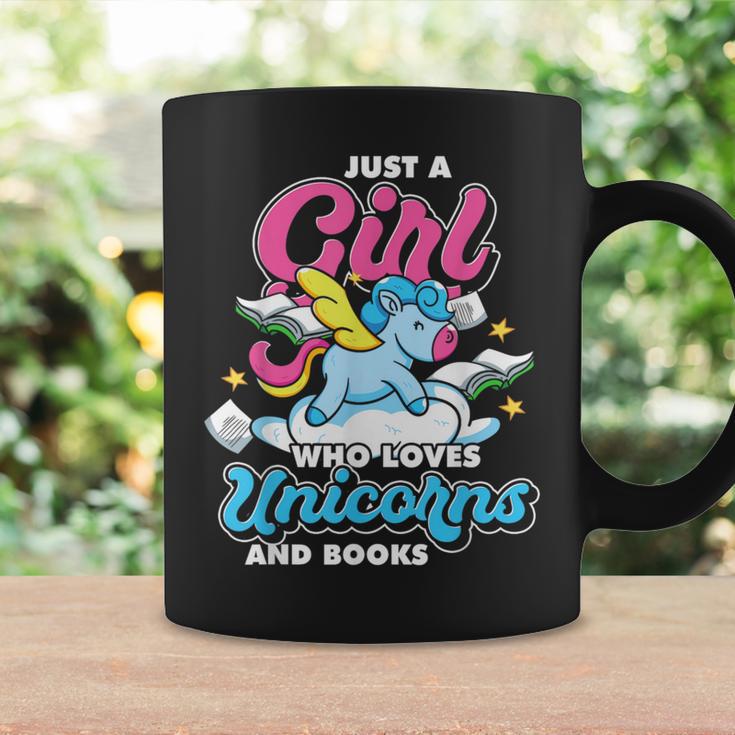 Just A Girl Who Loves Unicorns And Books Animal Reading Graphic Print Coffee Mug Gifts ideas