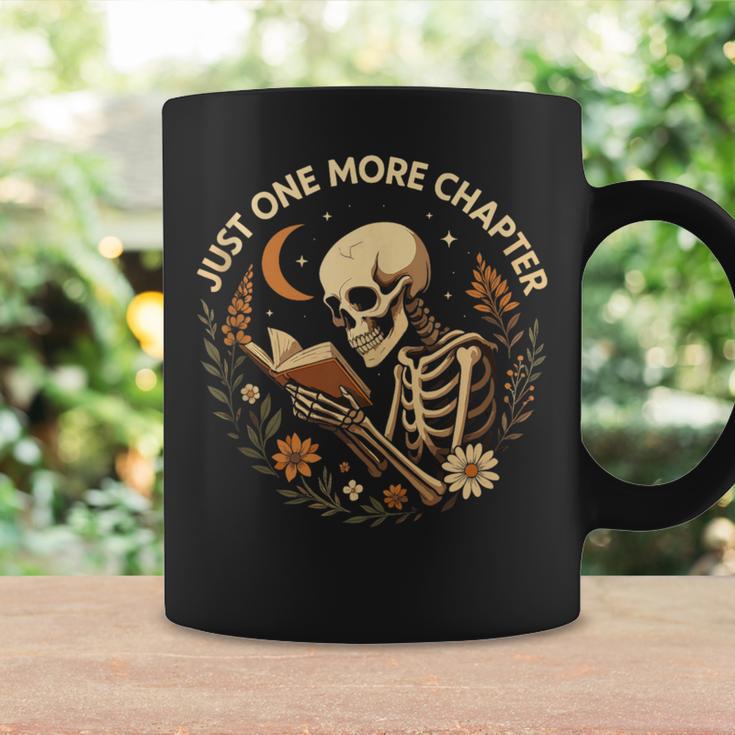 Just One More Chapter Book Lover Bookish Reading Skeleton Graphic Print Coffee Mug Gifts ideas