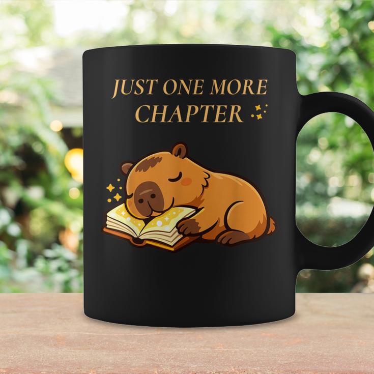 Just One More Chapter Capybara With Book Graphic Print Coffee Mug Gifts ideas