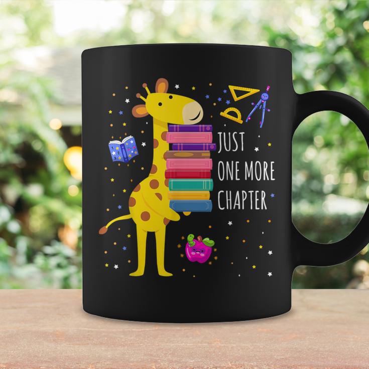 Just One More Chapter Cute Giraffe Book Reading Nerd Graphic Print Coffee Mug Gifts ideas