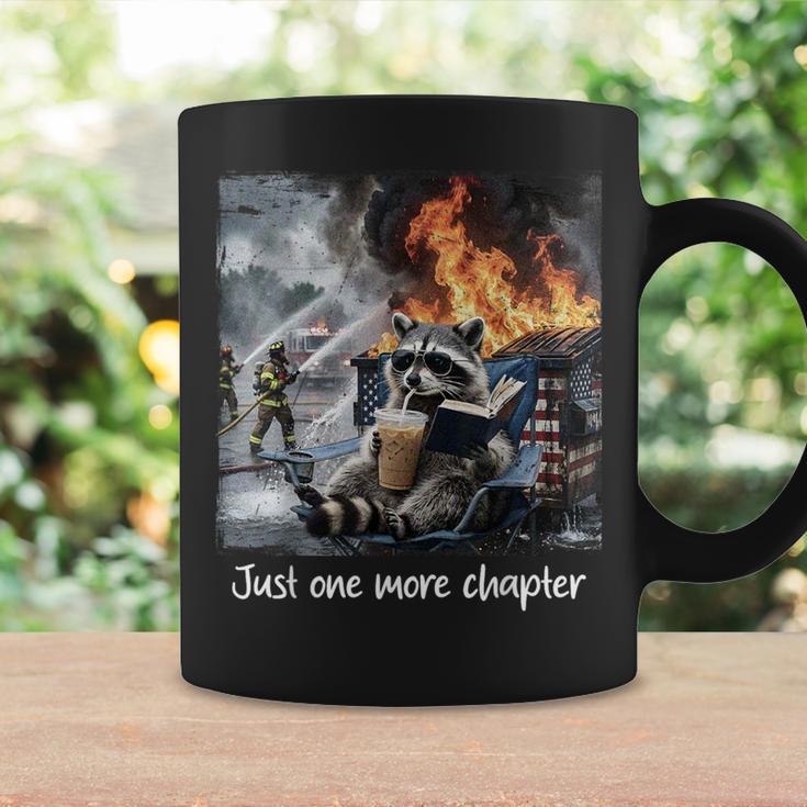Just One More Chapter Dumpster Raccoon Reading Book Graphic Print Coffee Mug Gifts ideas