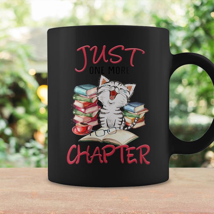 Just One More Chapter- I Love Reading Book And Meow Graphic Print Coffee Mug Gifts ideas