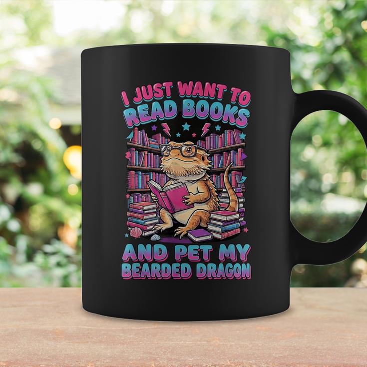I Just Want To Read Books And Pet My Bearded Dragon Reptile Graphic Print Coffee Mug Gifts ideas
