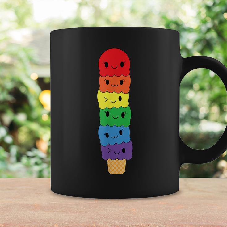 Kawaii Gay アイスクリーム Lgbt プライド レインボー プライド 月間 コーヒーマグ ギフトのアイデア