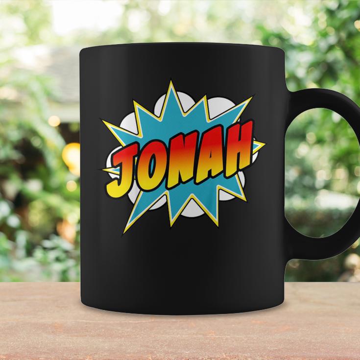 Kids Boys Jonah Name Comic Book Superhero Graphic Print Coffee Mug Gifts ideas