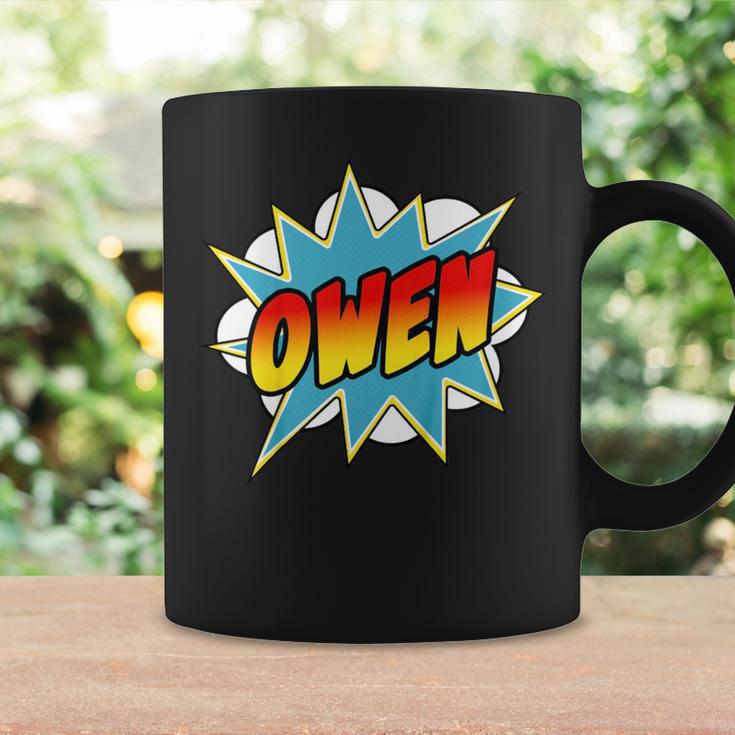 Kids Boys Owen Comic Book Superhero Name Graphic Print Coffee Mug Gifts ideas