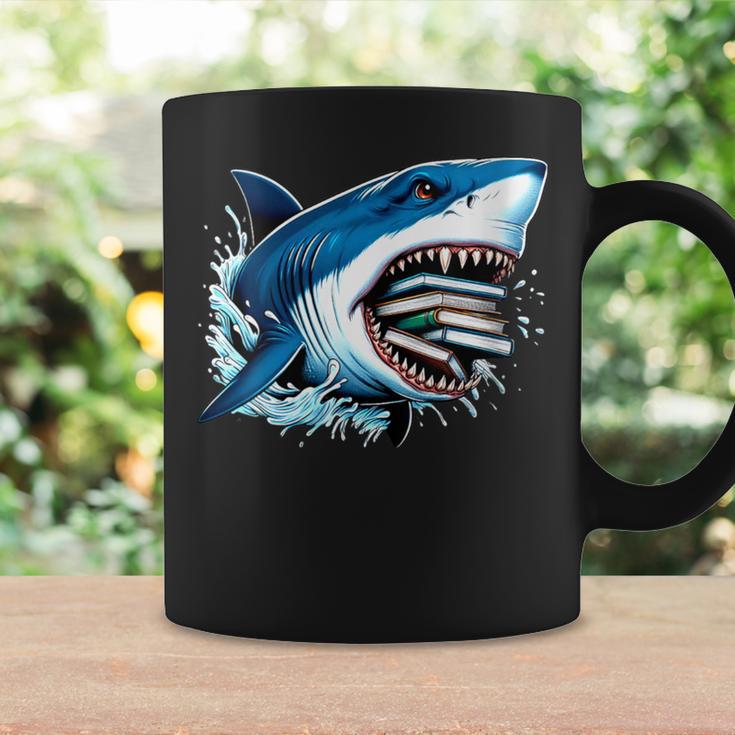 Kids Shark With School Books Back To School Shark Lovers Graphic Print Coffee Mug Gifts ideas Kids Shark With School Books Back To School Shark Lovers Graphic Print Coffee Mug Gifts ideas