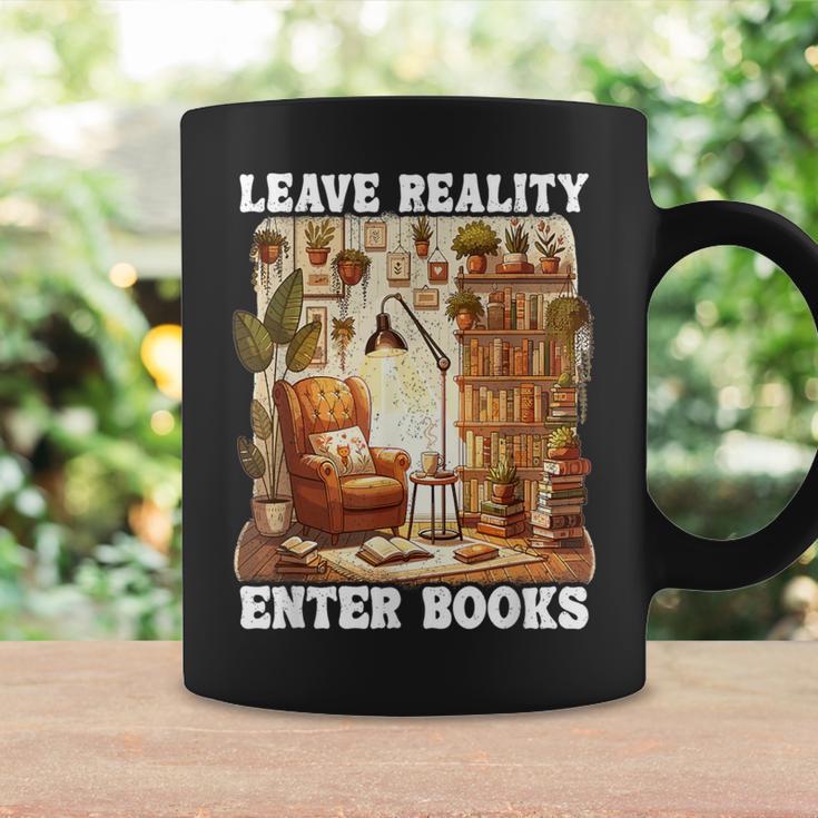 Leave Reality Enter Books Bookworm Reading Book Graphic Print Coffee Mug Gifts ideas