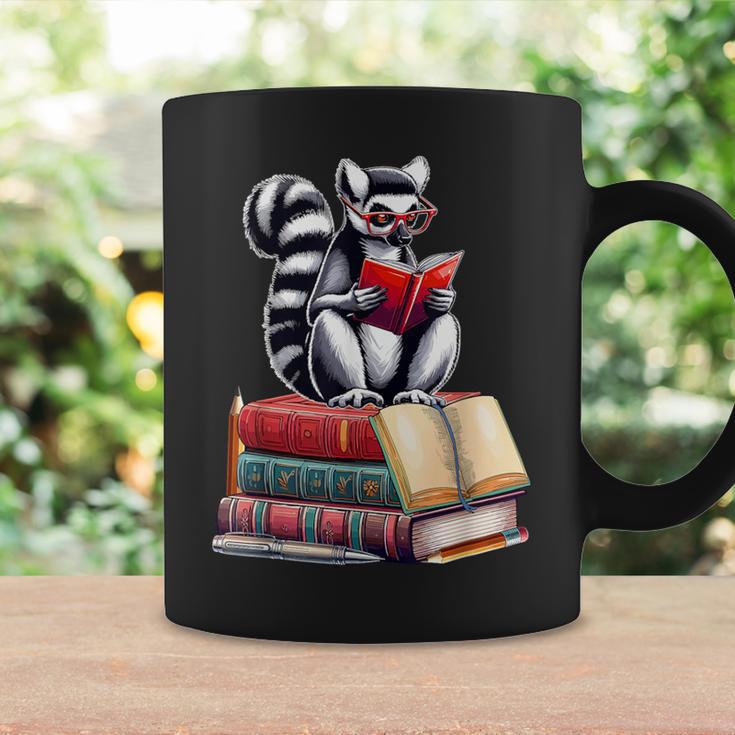 Lemur Reading Books Matching Bookworm Readers Librarian Graphic Print Coffee Mug Gifts ideas